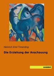 Cover von Die Erziehung der Anschauung