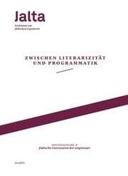 Cover von Zwischen Literarizität und Programmatik - Jüdische Literaturen der Gegenwart