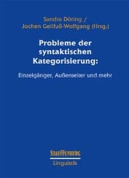 Cover von Probleme der syntaktischen Kategorisierung: