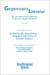 Cover von Gegenwartsliteratur. Ein Germanistisches Jahrbuch /A German Studies Yearbook / 14/2015