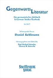Cover von Gegenwartsliteratur. Ein Germanistisches Jahrbuch /A German Studies Yearbook / 16/2017