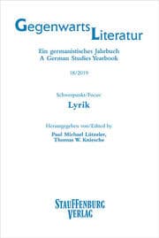Cover von Gegenwartsliteratur. Ein Germanistisches Jahrbuch /A German Studies Yearbook / 18/2019
