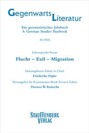 Cover von Gegenwartsliteratur. Ein Germanistisches Jahrbuch /A German Studies Yearbook / 20/2021