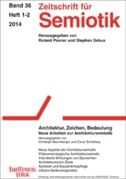 Cover von Zeitschrift für Semiotik / Architektur, Zeichen, Bedeutung.Neue Arbeiten zur Architketursemiotik