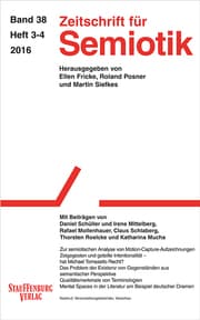 Cover von Zeitschrift für Semiotik / Mit Beiträgen von Daniel Schüller und Irene Mittelberg, Rafael Mollenhauer, Claus Schlaberg, Thorsten Roelcke und Katharina Mucha