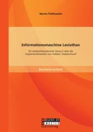 Cover von Informationsmaschine Leviathan: Ein medientheoretischer Versuch über die Implementierbarkeit von Hobbes Staatsentwurf
