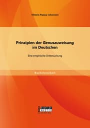 Cover von Prinzipien der Genuszuweisung im Deutschen: Eine empirische Untersuchung
