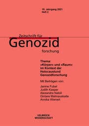 Cover von Zeitschrift für Genozidforschung. 19. Jahrgang 2021, Heft 2