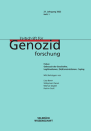 Cover von Zeitschrift für Genozidforschung 21. Jahrgang 2023, Heft 1