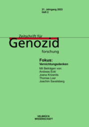Cover von Zeitschrift für Genozidforschung 21. Jahrgang 2023, Heft 2