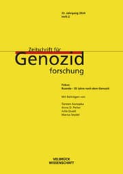Cover von Zeitschrift für Genozidforschung, 22. Jahrgang 2024, Heft 2