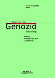 Cover von Zeitschrift für Genozidforschung, 23. Jahrgang 2025, Heft 2