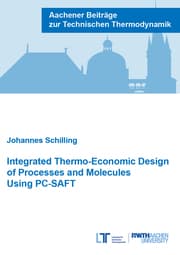 Cover von Integrated Thermo-Economic Design of Processes and Molecules Using PC-SAFT
