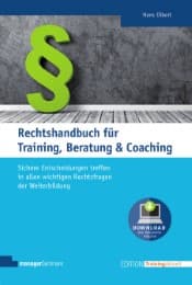 Cover von Rechtshandbuch für Training, Beratung & Coaching