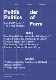 Cover von Politik der Form/Politics of Form