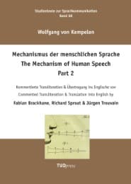 Cover von Wolfgang Kempelen. Der Mechanismus der menschlichen Sprache. Part 2
