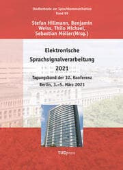 Cover von Elektronische Sprachsignalverarbeitung 2021