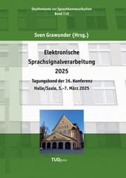 Cover von Elektronische Sprachsignalverarbeitung 2025
