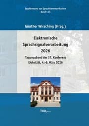 Cover von Elektronische Sprachsignalverarbeitung 2026