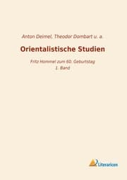 Cover von Orientalistische Studien