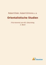 Cover von Orientalistische Studien