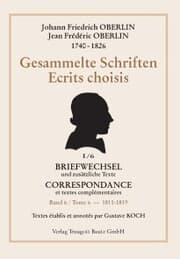 Cover von Johann Friedrich Oberlin 1740-1826 Gesammelte Schriften
