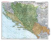 Cover von Historische Karte: BOSNIEN, HERZEGOWINA, MONTENEGRO und DALMATIEN 1913 [gerollt]