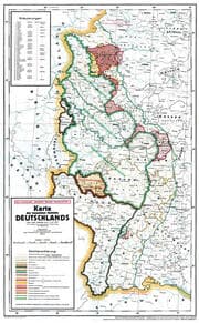 Cover von Historische Karte: DEUTSCHES REICH - Besetzte Gebiete WEST-DEUTSCHLAND - Stand 1. Juli 1925 (gerollt)