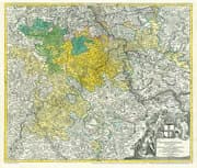 Cover von Historische Karte: Die MOSEL 1720 und das Erzbistum sowie Kurfürstentum Trier mit seinen Ämtern