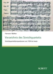 Cover von Verzeichnis des Streichquartetts