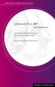 Cover von Lektionen der Wirklichkeit oder Wer schrieb das Flipper-Lied? - Dresdner Nachmittag und Abend