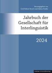 Cover von Jahrbuch der Gesellschaft für Interlinguistik