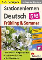 Cover von Stationenlernen Deutsch / Frühling & Sommer - Klasse 5/6