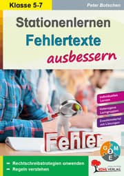 Cover von Stationenlernen Fehlertexte ausbessern / Klasse 5-7