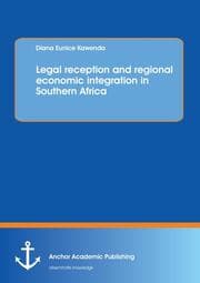 Cover von Legal reception and regional economic integration in Southern Africa
