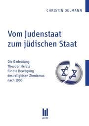 Cover von Vom Judenstaat zum jüdischen Staat