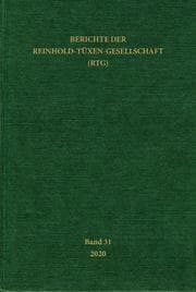 Cover von Berichte der Reinhold-Tüxen-Gesellschaft (RTG)