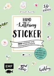 Cover von Handlettering-Sticker - 500 Sprüche und Schmuckelemente