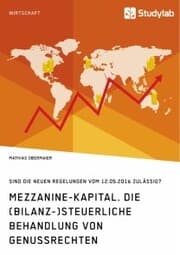 Cover von Mezzanine-Kapital. Die (bilanz-)steuerliche Behandlung von Genussrechten