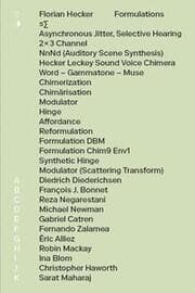 Cover von Florian Hecker. Formulations