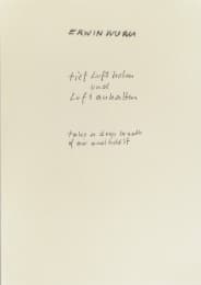 Cover von Erwin Wurm. tief Luft holen und Luft anhalten / take a deep breath of air and hold it