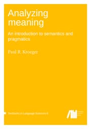 Cover von Analyzing meaning