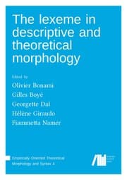 Cover von The lexeme in descriptive and theoretical morphology