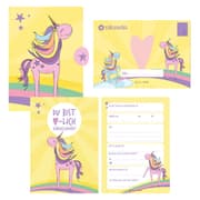 Cover von 12 Einladungskarten Geburtstag Einhorn