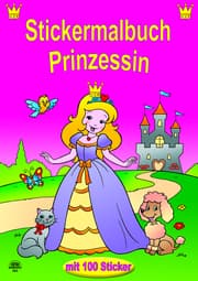 Cover von Stickermalbuch Prinzessin