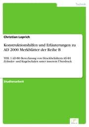 Cover von Konstruktionshilfen und Erläuterungen zu AD 2000 Merkblätter der Reihe B
