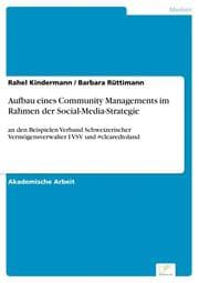 Cover von Aufbau eines Community Managements im Rahmen der Social-Media-Strategie