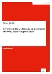 Cover von Revolution und Widerstand im politischen Denken Arthur Schopenhauers