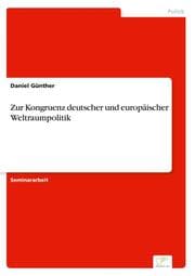 Cover von Zur Kongruenz deutscher und europäischer Weltraumpolitik