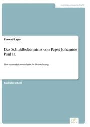 Cover von Das Schuldbekenntnis von Papst Johannes Paul II.